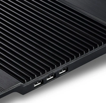 Подставка для ноутбука Deepcool N8 (DP-N24N-N8BK) 17" 380x278x55мм 25дБ 3xUSB 2x 140ммFAN 1244г алюминий черный - купить недорого с доставкой в интернет-магазине