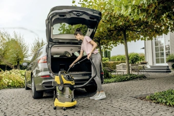Строительный пылесос Karcher WD 6 P S V-30/6/22/T 1300Вт (уборка: сухая/влажная/выдув/сбор воды) желтый - купить недорого с доставкой в интернет-магазине