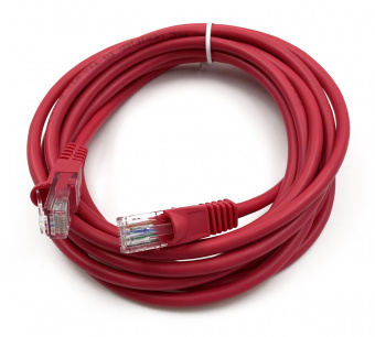 Патч-корд Buro UTP 4 пары cat5E CCA molded 3м красный RJ-45 (m)-RJ-45 (m) - купить недорого с доставкой в интернет-магазине