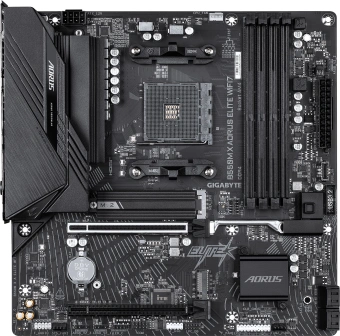 Материнская плата Gigabyte B550M X A ELITE WF7 Soc-AM4 AMD B550 4xDDR4 mATX AC`97 8ch(7.1) 2.5Gg RAID+HDMI+DP - купить недорого с доставкой в интернет-магазине