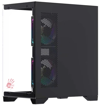 Корпус Bloody BD-CC103F черный без БП mATX 7x120mm 1xUSB2.0 1xUSB3.0 audio bott PSU - купить недорого с доставкой в интернет-магазине