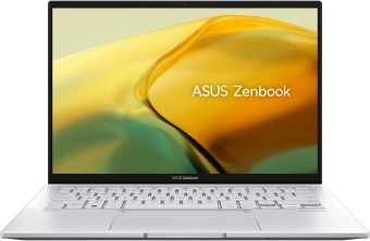 Ноутбук Asus Zenbook 14 UX3402VA-KP697 Core i5 13500H 16Gb SSD512Gb Intel Iris Xe graphics 14" IPS WQXGA (2560x1600) noOS silver WiFi BT Cam Bag (90NB10G6-M014Z0) - купить недорого с доставкой в интернет-магазине