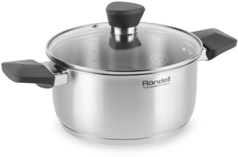 Кастрюля Rondell Strike RDS-714 2.8л. d=20см (с крышкой) стальной - купить недорого с доставкой в интернет-магазине