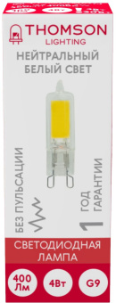Лампа светодиодная Thomson TH-B4210 4Вт цок.:G9 капсул. 220B св.свеч.бел.нейт. (упак.:1шт) - купить недорого с доставкой в интернет-магазине