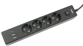 Сетевой удлинитель Powercube PC-7B-2M 1.9м (4 розетки) черный (коробка) - купить недорого с доставкой в интернет-магазине