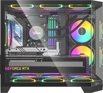 Корпус Formula Crystal Z6M Floe черный без БП mATX 4x120mm 2xUSB3.0 audio bott PSU - купить недорого с доставкой в интернет-магазине