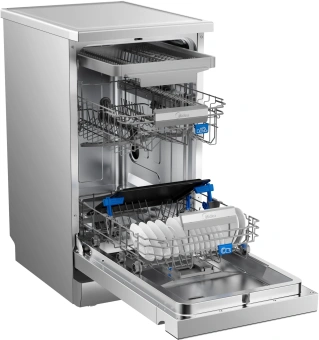 Посудомоечная машина Midea MFD45S460SI серебристый (узкая) инвертор - купить недорого с доставкой в интернет-магазине