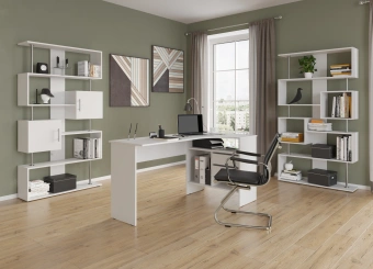 Стол для компьютера Сокол СПм-25 П столешница ЛДСП белый 145x74x81см (00-00010621) - купить недорого с доставкой в интернет-магазине