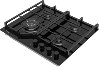 Газовая варочная поверхность Midea MG693TGB черный (арт.2120113) - купить недорого с доставкой в интернет-магазине