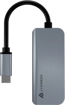 Разветвитель USB-C Lyambda LC105 2порт. серый - купить недорого с доставкой в интернет-магазине