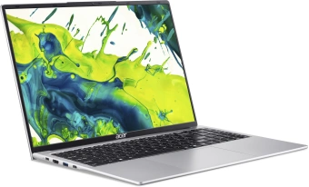 Ноутбук Acer Aspire Lite AL16-54P-763P Core i7 1355U 16Gb SSD512Gb Intel Graphics 16" IPS WUXGA (1920x1200) без ОС silver WiFi BT Cam 5100mAh (NX.DK6CD.004) - купить недорого с доставкой в интернет-магазине