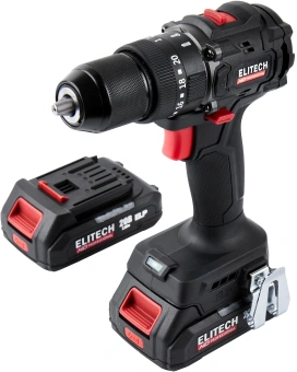 Дрель-шуруповерт Elitech CD 20ISL2 (E2201.041.01) 40Вт аккум. патрон:быстрозажимной (кейс в комплекте) (205722) - купить недорого с доставкой в интернет-магазине