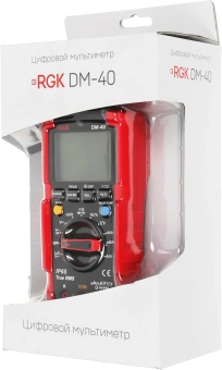 Мультиметр RGK DM-40 цифровой красный/черный (776431) - купить недорого с доставкой в интернет-магазине