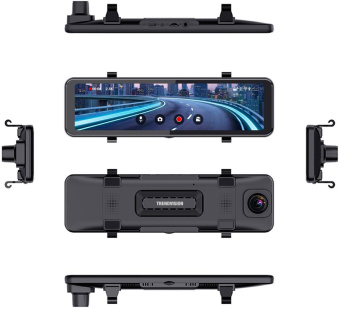 Видеорегистратор TrendVision CarPlay Mirror черный 2Mpix 2160x3840 2160p 150гр. MSTAR 8826 - купить недорого с доставкой в интернет-магазине
