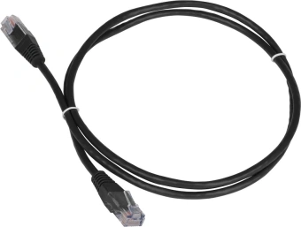 Патч-корд Lanmaster TWT-45-45-2.0-BK UTP RJ-45 вил.-вилка RJ-45 кат.5E 2м черный ПВХ (уп.:1шт) - купить недорого с доставкой в интернет-магазине