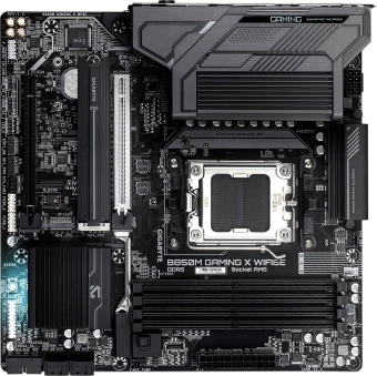 Материнская плата Gigabyte B850M GAMING X WF6E SocketAM5 AMD B850 4xDDR5 mATX AC`97 8ch(7.1) 2.5Gg RAID+HDMI - купить недорого с доставкой в интернет-магазине