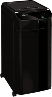 Шредер Fellowes AutoMax 450C черный с автоподачей (секр.P-4) фрагменты 450лист. 68лтр. скрепки скобы пл.карты CD - купить недорого с доставкой в интернет-магазине