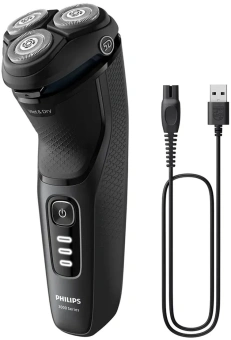 Бритва роторная Philips Series 3000 S3244/12 реж.эл.:3 питан.:аккум. серый - купить недорого с доставкой в интернет-магазине