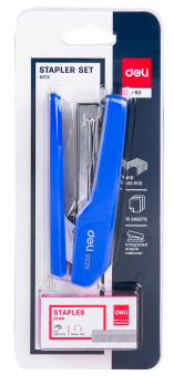 Комплект степлер+скобы Deli E0229A N10 (15листов) ассорти 50скоб блистер - купить недорого с доставкой в интернет-магазине