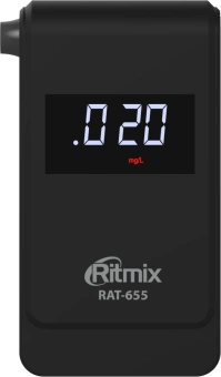 Алкотестер Ritmix RAT-655 электрохимический черный - купить недорого с доставкой в интернет-магазине