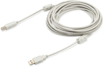 Кабель Buro USB A(m) USB B(m) 5м (USB2.0-AM/BM-5M-MG) феррит.кольца - купить недорого с доставкой в интернет-магазине