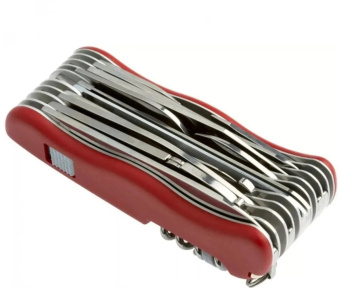 Нож перочинный Victorinox Work Champ XL (0.8564.XL) 111мм 31функц. красный карт.коробка - купить недорого с доставкой в интернет-магазине