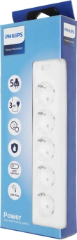 Сетевой фильтр Philips CHP2155WB/51 3м (5 розеток) белый (коробка) - купить недорого с доставкой в интернет-магазине