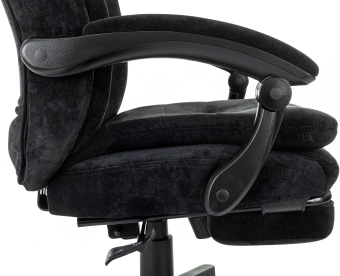 Кресло руководителя Бюрократ T-9950MSG-F Fabric черный Light-20 крестов. пластик подст.для ног - купить недорого с доставкой в интернет-магазине
