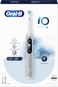 Зубная щетка электрическая Oral-B iO Series 6 Grey Opal серый - купить недорого с доставкой в интернет-магазине