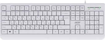 Клавиатура Acer OKW400 белый USB Multimedia (ZL.KBDEE.01B) кабель 1.8м - купить недорого с доставкой в интернет-магазине