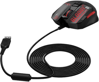 Мышь A4Tech Bloody W60 Max Mini черный оптическая (12000dpi) USB (9but) - купить недорого с доставкой в интернет-магазине