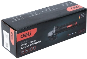 Углошлифовальная машина Deli DE-JM125-2E 790Вт 12000об/мин рез.шпин.:M14 d=115/125мм - купить недорого с доставкой в интернет-магазине