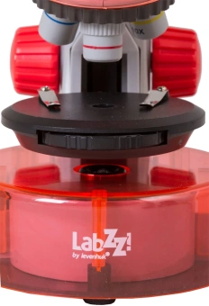 Микроскоп Levenhuk LabZZ M101 монокуляр 40-640x на 3 объектива апельсиновый - купить недорого с доставкой в интернет-магазине