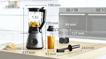 Блендер стационарный Bosch MMB6177S 1200Вт серебристый - купить недорого с доставкой в интернет-магазине