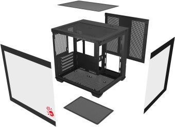 Корпус Bloody CC-121 черный без БП mATX 7x120mm 1xUSB2.0 1xUSB3.0 audio - купить недорого с доставкой в интернет-магазине