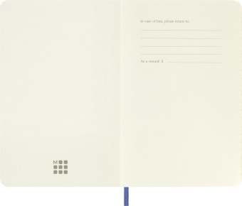 Блокнот Moleskine CLASSIC SOFT QP611B42 Pocket 90x140мм 192стр. линейка мягкая обложка голубая гортензия - купить недорого с доставкой в интернет-магазине
