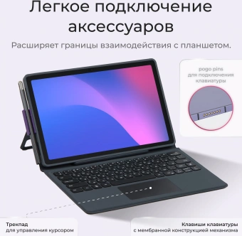 Планшет Kvadra TS11.02-2111-31 (2.4) 8C RAM6Gb ROM128Gb 10.95" IPS 2000x1200 KvadraOS фиолетовый 13Mpix 5Mpix BT WiFi 256Gb - купить недорого с доставкой в интернет-магазине