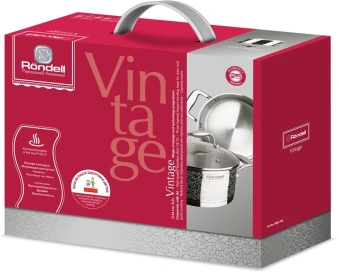 Кастрюля Rondell Vintage RDS-344 5л. d=24см (с крышкой) стальной - купить недорого с доставкой в интернет-магазине
