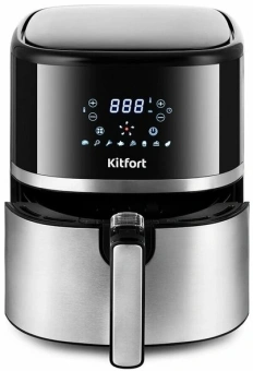 Аэрогриль Kitfort КТ-2221 1500Вт черный/серебристый - купить недорого с доставкой в интернет-магазине