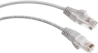 Патч-корд Cabeus PC-UTP-RJ45-CAT.5E-20M U/UTP RJ-45 вил.-вилка RJ-45 кат.5E 20м серый ПВХ - купить недорого с доставкой в интернет-магазине