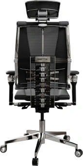 Кресло руководителя эргономичное Метта Yoga Spine Triumph B2 (Черный CC.50.15.13A) черный сиденье черный сет./экокожа с подголов. крестов.5-луч. металл хром - купить недорого с доставкой в интернет-магазине