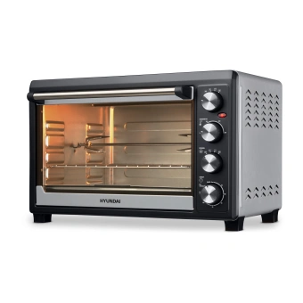 Мини-печь Hyundai MIO-HY076 45л. 2000Вт серебристый/черный - купить недорого с доставкой в интернет-магазине