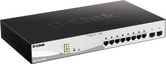 Коммутатор D-Link DGS-1210-10MP/F3A (L2) 8x1Гбит/с 2SFP 8PoE 130W настраиваемый - купить недорого с доставкой в интернет-магазине
