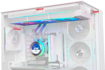 Система водяного охлаждения Lian-Li HydroShift II LCD-C 360CL ARGB Soc-AM5/AM4/1700/1851 белый 4-pin 31dB Al+Cu LCD Ret (G89.GHS2LCD36RW.R0) - купить недорого с доставкой в интернет-магазине
