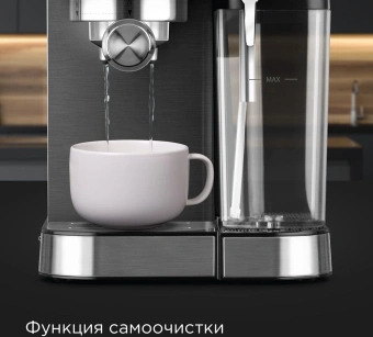 Кофеварка рожковая Редмонд CM715 1350Вт серебристый/черный - купить недорого с доставкой в интернет-магазине