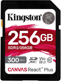 Флеш карта SDXC 256Gb Class10 Kingston SDR2/256GB Canvas React Plus w/o adapter - купить недорого с доставкой в интернет-магазине