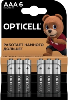 Батарея Opticell Basic LR03 AAA (6шт) блистер - купить недорого с доставкой в интернет-магазине