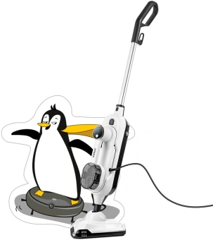 Швабра паровая Kitfort КТ-1072 1300Вт белый/черный - купить недорого с доставкой в интернет-магазине