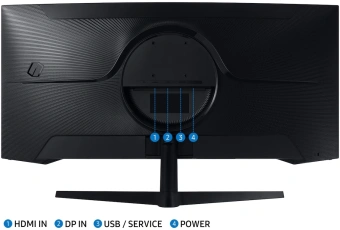 Монитор Samsung 34" Odyssey G5 LC34G55TWWPXEN черный VA LED 21:9 HDMI матовая 250cd 178гр/178гр 3440x1440 165Hz FreeSync Premium DP UW 5.6кг - купить недорого с доставкой в интернет-магазине