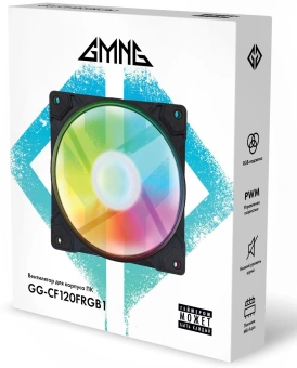 Вентилятор GMNG GG-CF120FRGB1-PWMBK RGB 120x120x25mm черный 4-pin 20-28dB 126gr Ret - купить недорого с доставкой в интернет-магазине